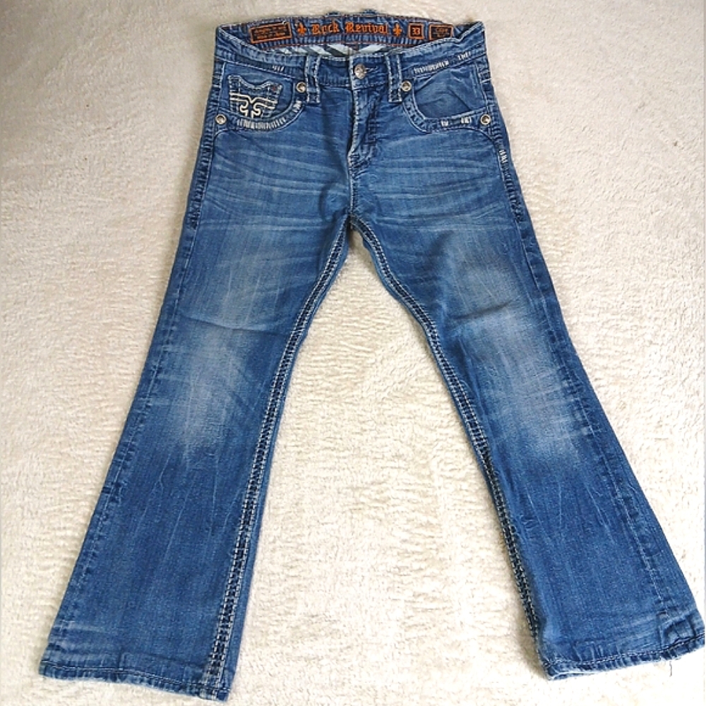Rock Revival Clive boot cut mens size 33/30 designed for Buckle like new
